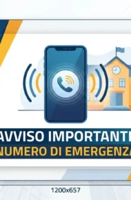 Immagine di avviso per situazione di emergenza telefono